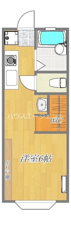 エステートタイム６ 203号室 間取り