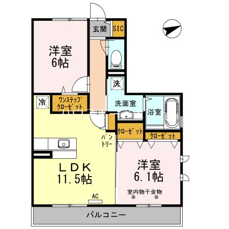 レジデンス葛西 201号室 間取り