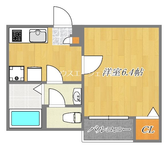 リブリ・行船公園 202号室 間取り