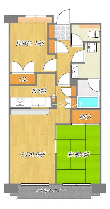 コースト・ヴィラ葛西臨海公園 602号室 間取り