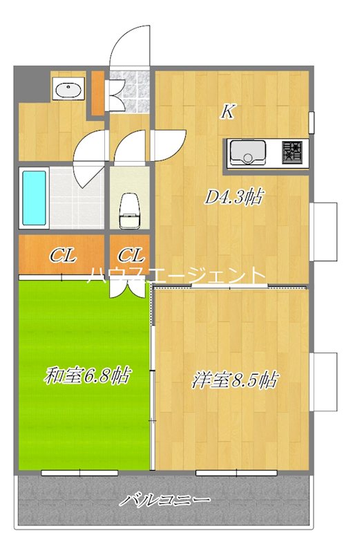 アビタシオン南葛西 201号室 間取り