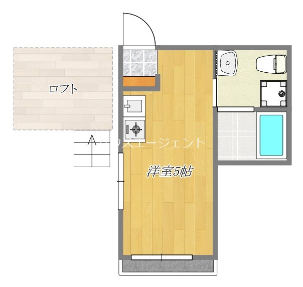 フローラ７ 721号室 間取り