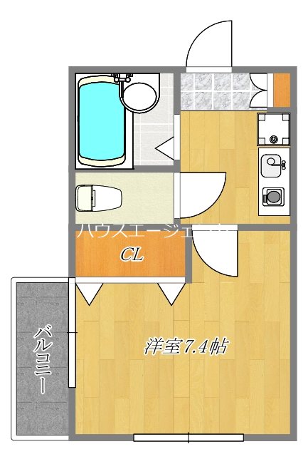 サウスブリーズ 208号室 間取り