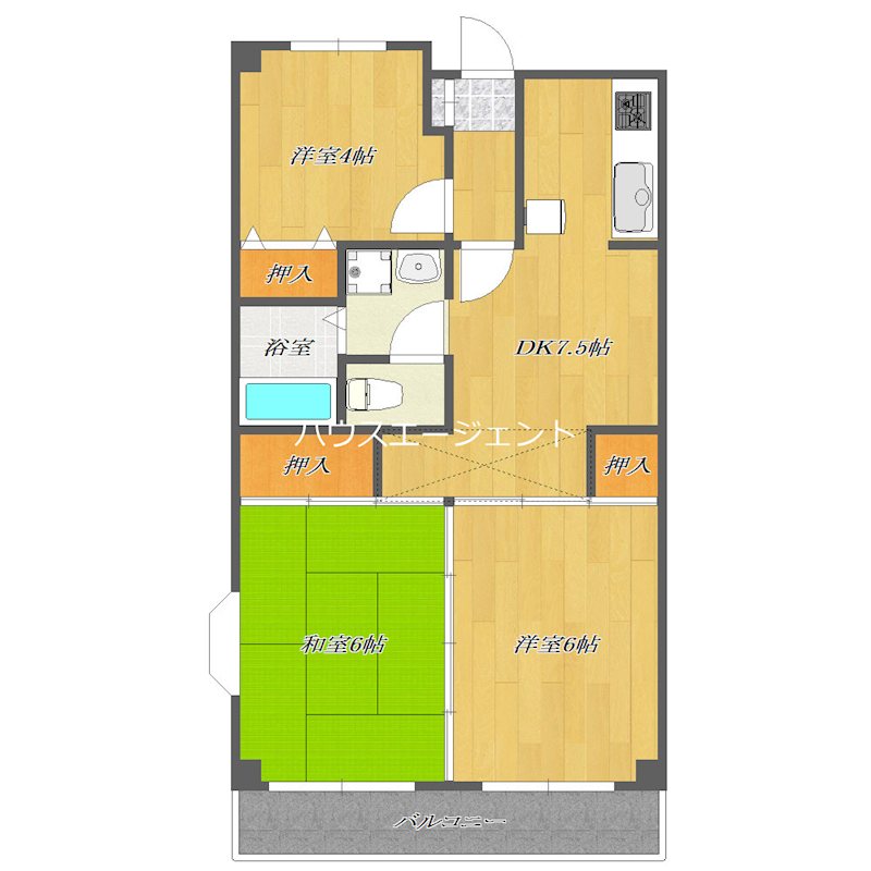 清水マンション 201号室 間取り