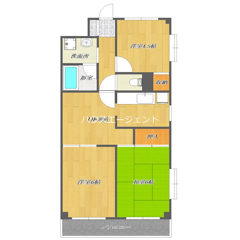 マンション・コイムⅡ 401号室 間取り
