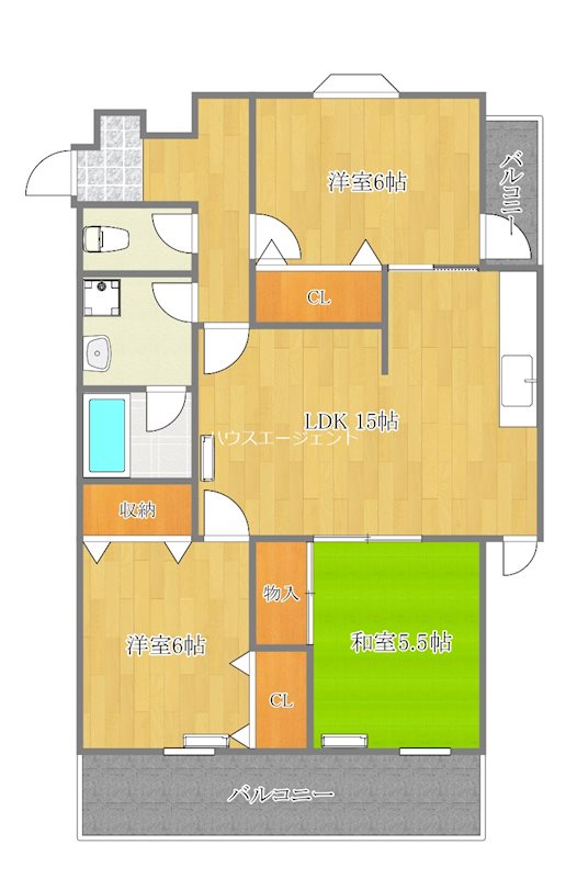 オークテラス 間取り図