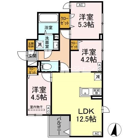 グラナーデ中葛西 203号室 間取り