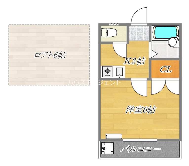 エクセルハイツ2 202号室 間取り