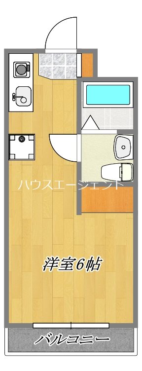 フローラ8 835号室 間取り