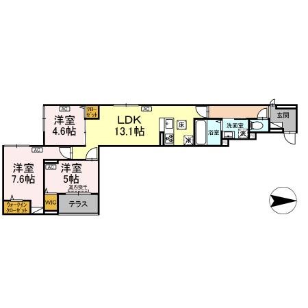 グラナーデ中葛西Ⅲ 202号室 間取り