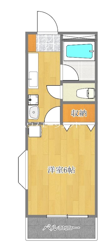 野崎ハイツⅡ 206号室 間取り