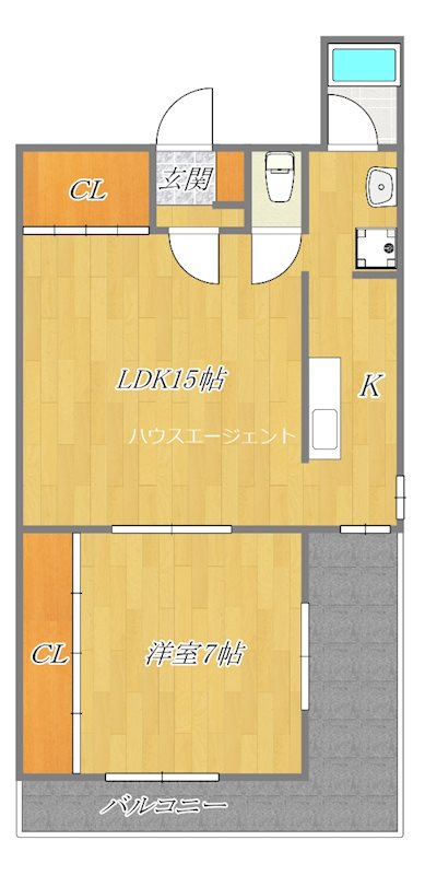 KOB6 502号室 間取り
