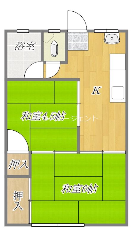 柊荘 102号室 間取り