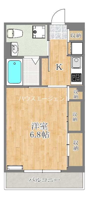 リブリ・アライ 210号室 間取り