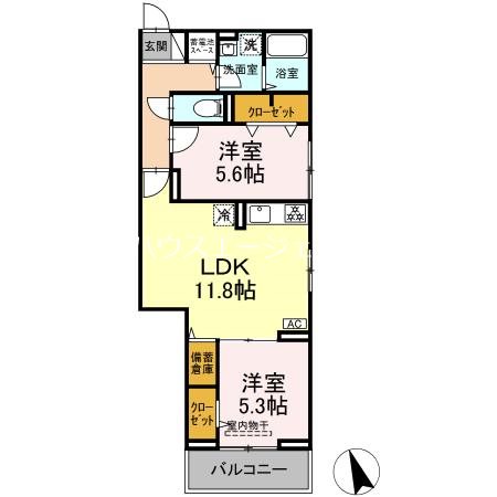 セレスティア東葛西Ⅲ 201号室 間取り