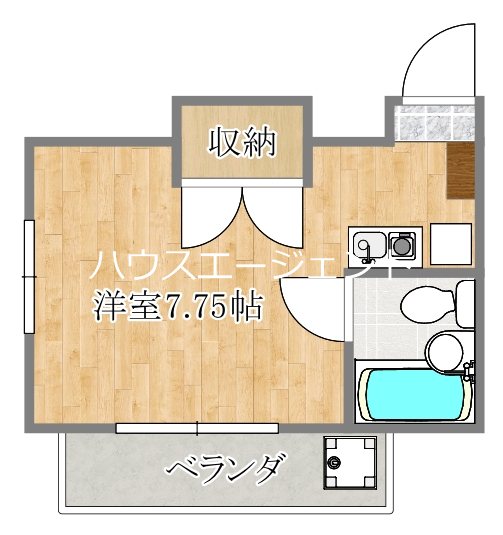 シャガール 402号室 間取り