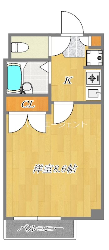 アセット・デーク 203号室 間取り