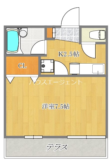 フラット葛西 106号室 間取り