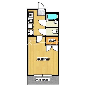 ブライトンハイム 206号室 間取り