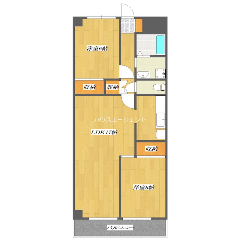 グリーンパーク北葛西 314号室 間取り