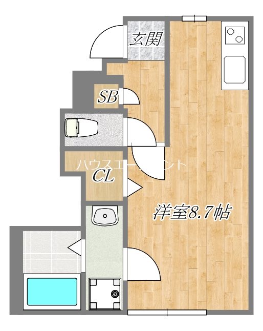 リブリ・kitakasai 109号室 間取り