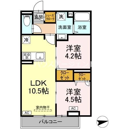 グラナーデ中葛西Ⅱ 302号室 間取り