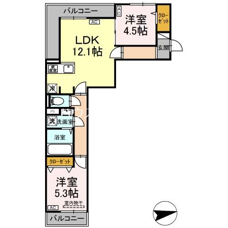 グラナーデ中葛西Ⅱ 206号室 間取り