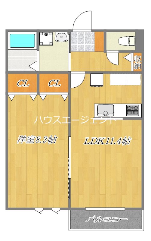 セイ ブロッサム 204号室 間取り