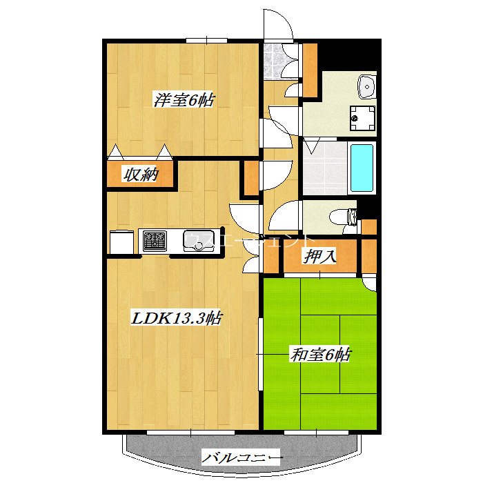 センチュリーアライ 305号室 間取り