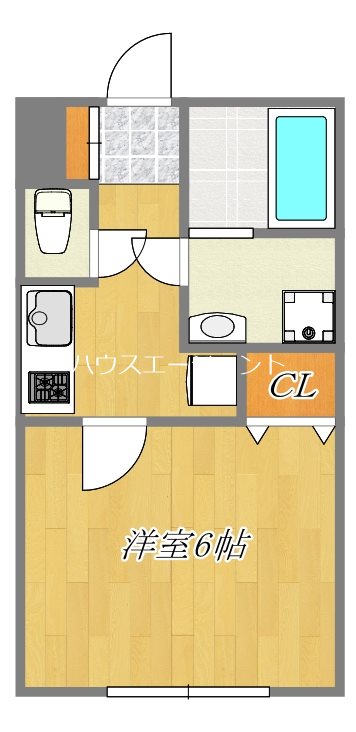 グリシーヌ新田 302号室 間取り