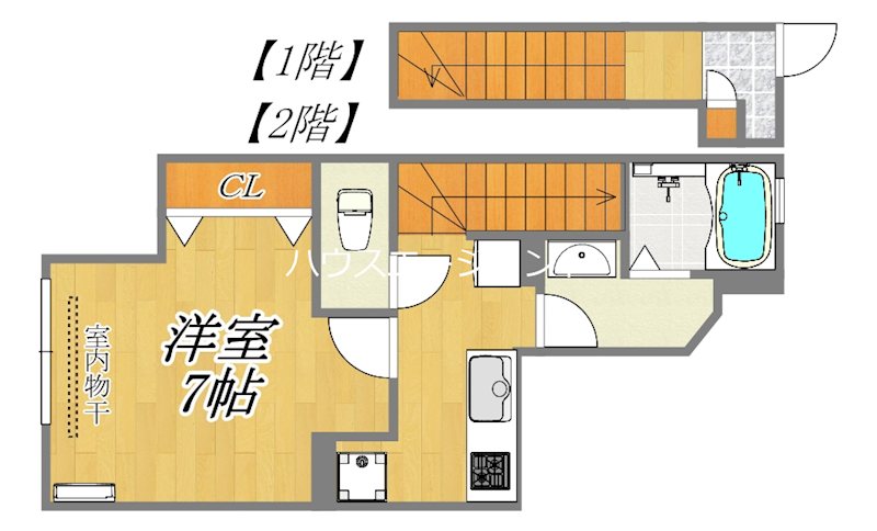 プレジール 203号室 間取り