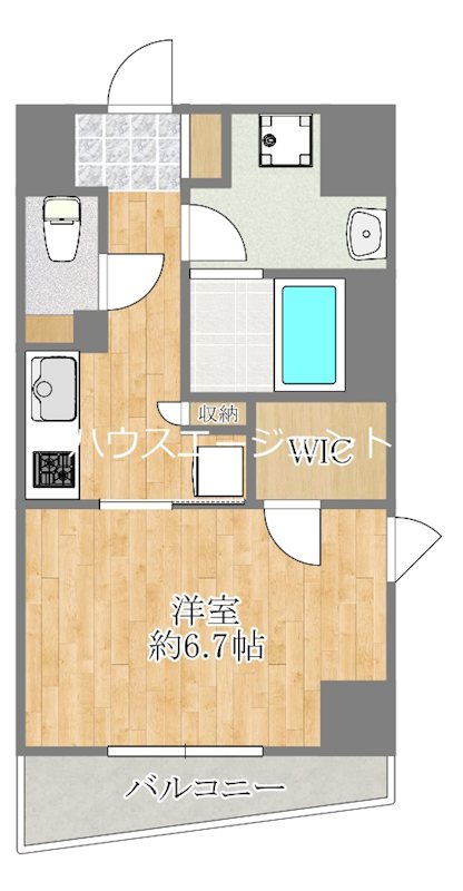 グラウンドツリー 503号室 間取り