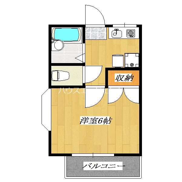 第６松屋コーポ 201号室 間取り