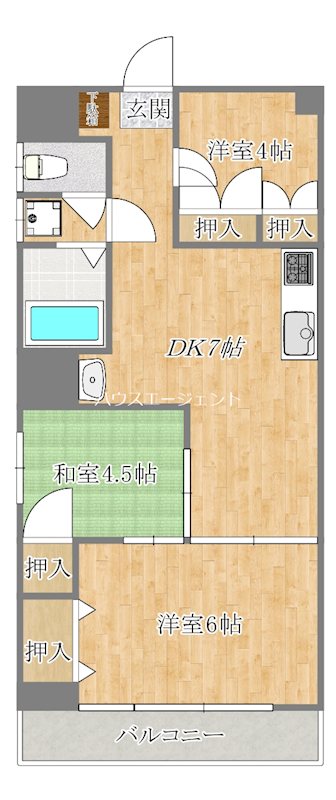 サンライズ西葛西 703号室 間取り