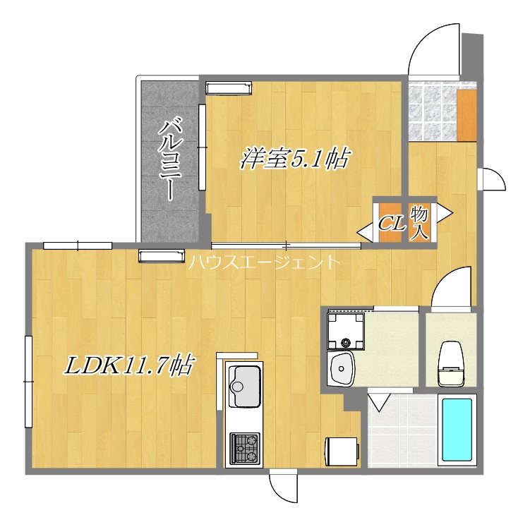 ロイヤルビラ 102号室 間取り