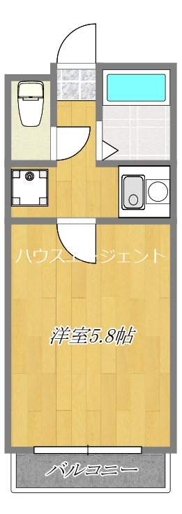 パステルクルール 202号室 間取り