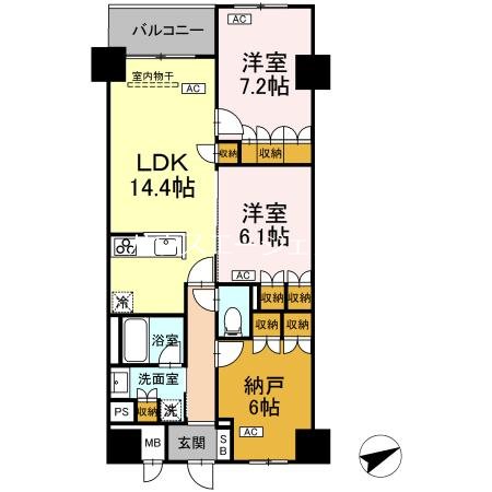 サンジョイアゼロ 104号室 間取り