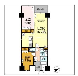 サンジョイアゼロ 105号室 間取り