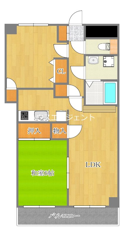 センチュリーアライ 403号室 間取り