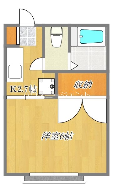 ハイツミワ 205号室 間取り