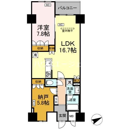 サンジョイアゼロ 210号室 間取り