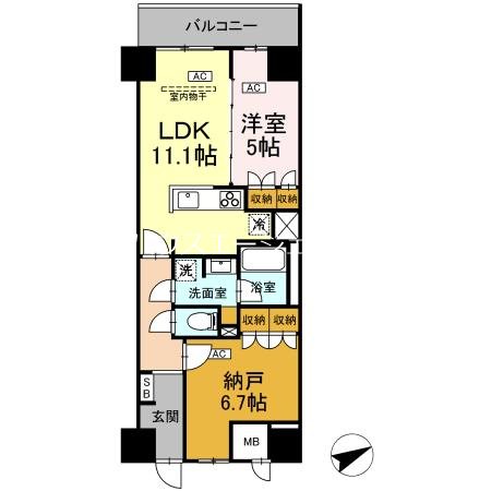 サンジョイアゼロ 414号室 間取り