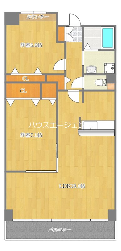 サンスカイ 605号室 間取り