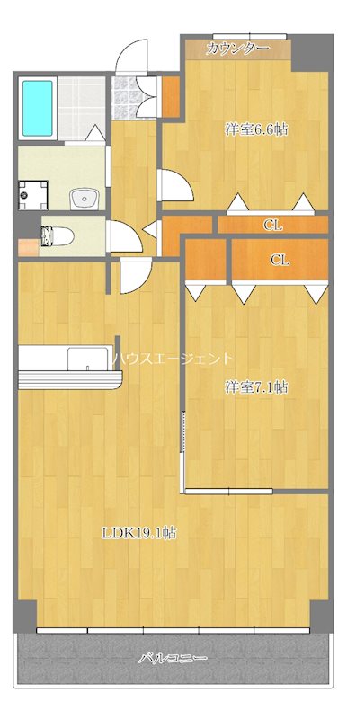 サンスカイ 903号室 間取り