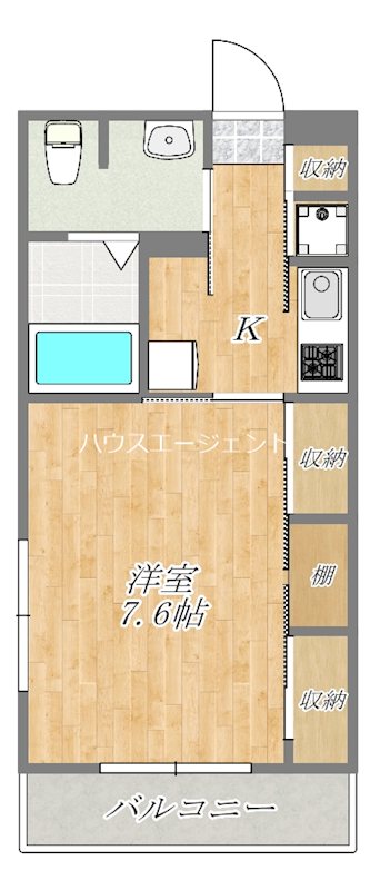 リブリ・アライ 105号室 間取り