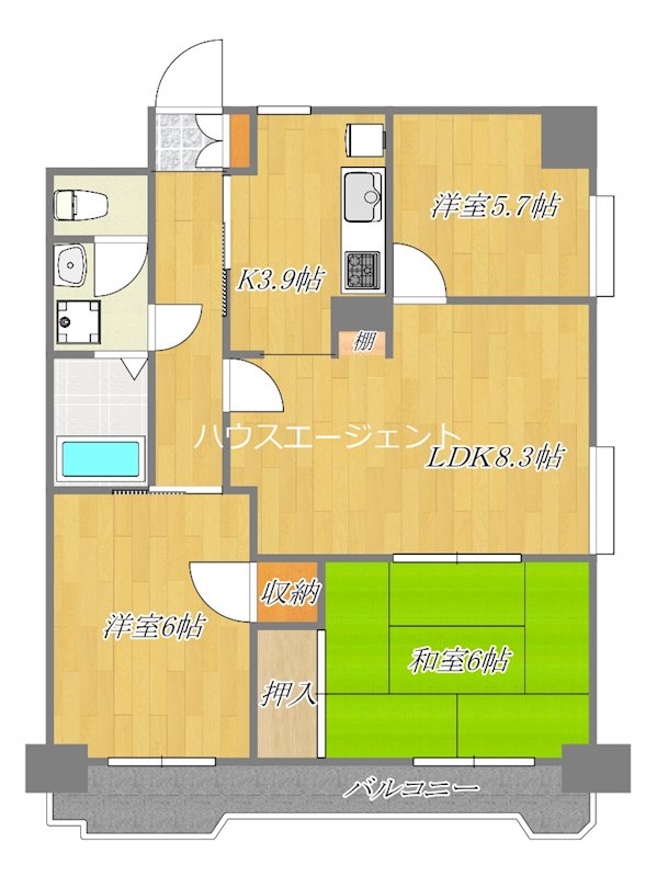関寅ビル第2 906号室 間取り