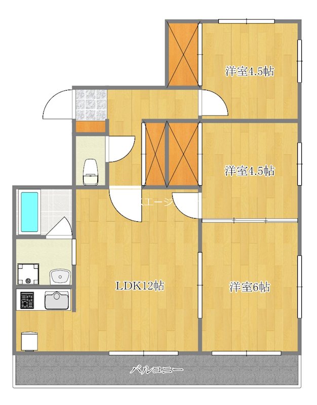 フジマンション第１ 504号室 間取り