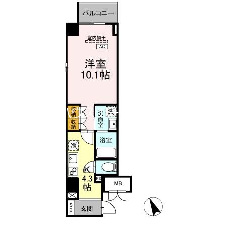 サンジョイアゼロ 422号室 間取り