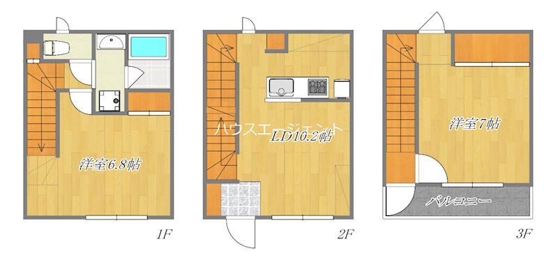 もくのいえ　hachico ｈ1号室 間取り