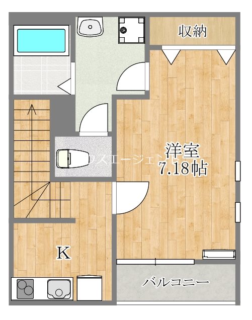 リブリ・kitakasai 210号室 間取り